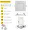 Nuwatt 4" Square Ceiling Light Ultra Thin LED Recessed Lighting 5CCT 2700K/3000K/3500K/4000K/5000K 6 PK NW-P-SQDL-4-9W-5CT-WH-6P - alternate 6